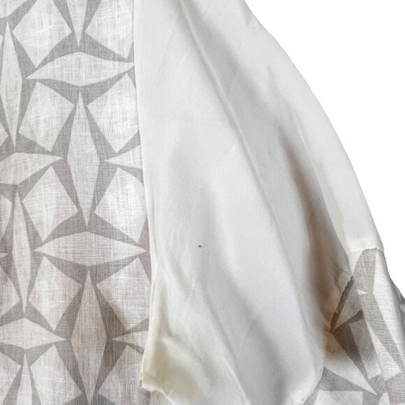 Club Voltaire Linen Linen Midi Dress Laganlook Loose Fit S/S Pockets Sz L Italy - Picture 15 of 15